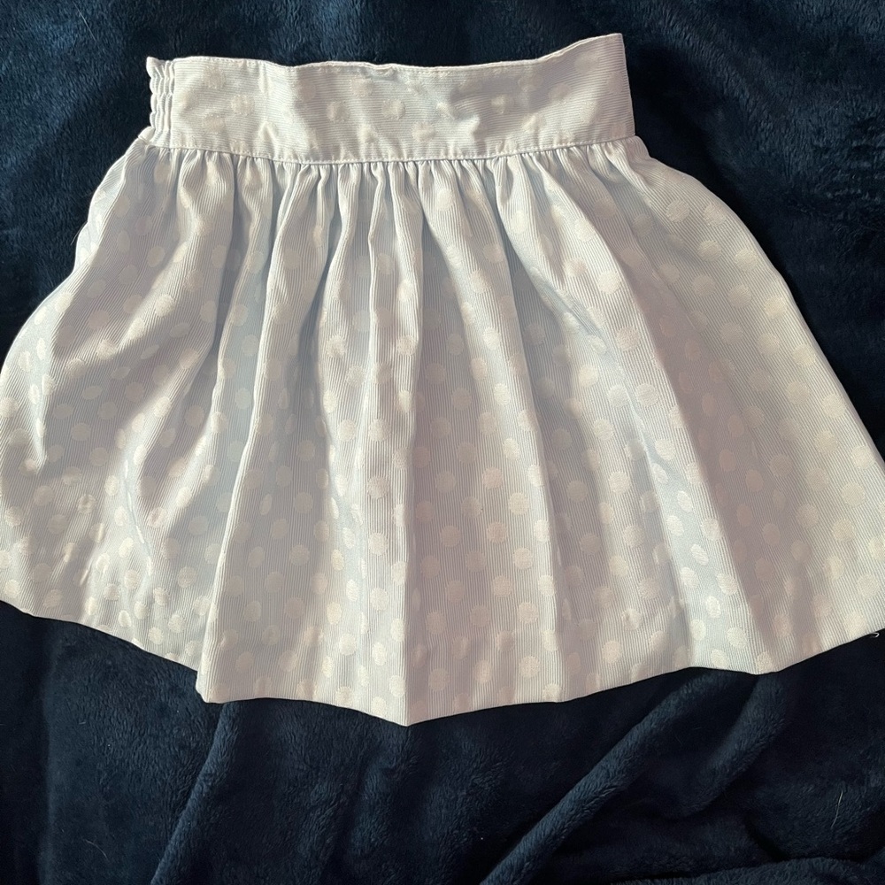 bella bliss Pale Blue Polka Dot Gathered Skirt